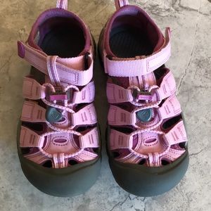 KEEN shoes, pink & gray, size 1